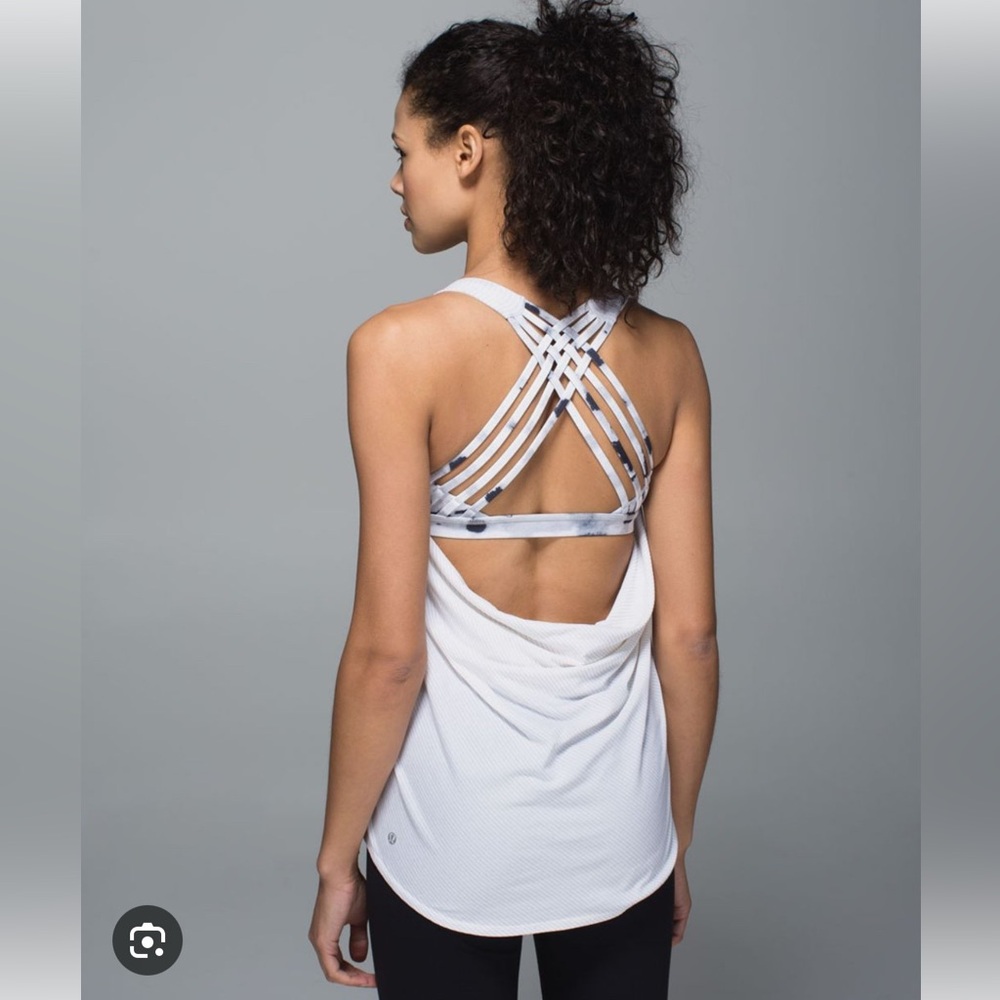 Lululemon Wild Tank in White / Ghost Weave Black